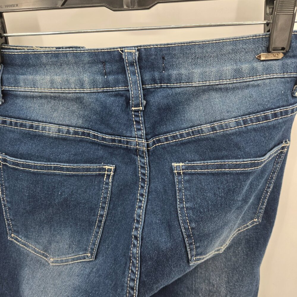 AQ Embroidered Distressed Raw Hem Jeans Juniors Size 9 - Picture 8 of 16